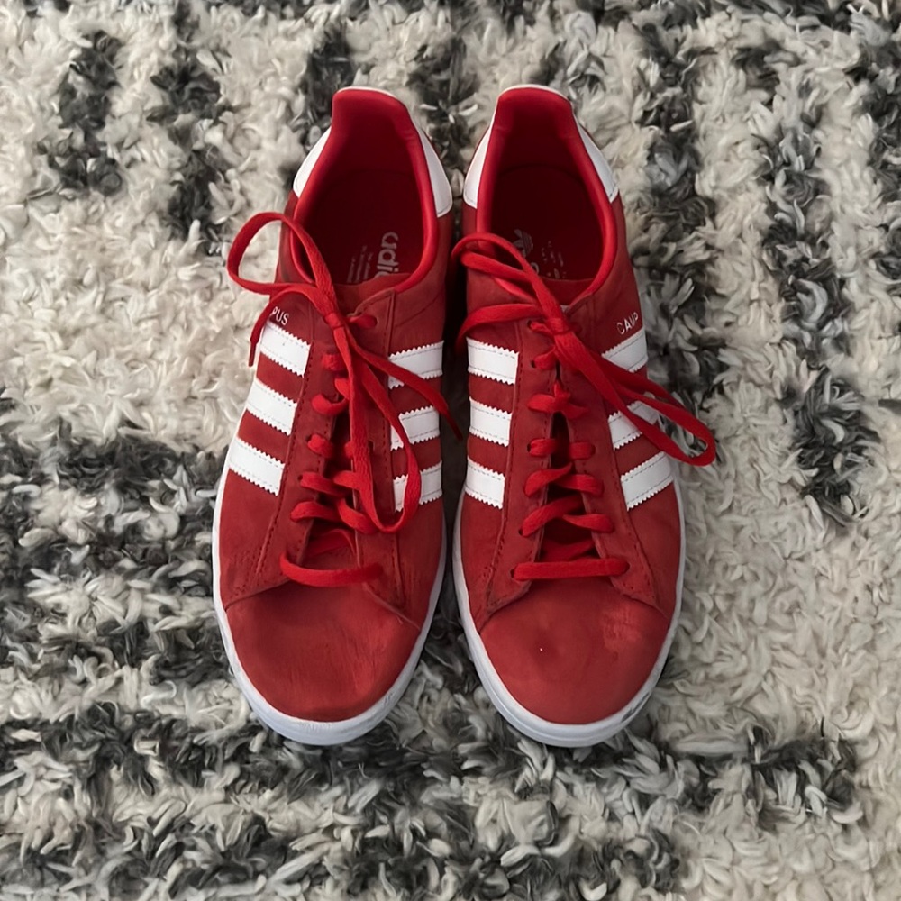 Womens ADIDAS red campus sneakers